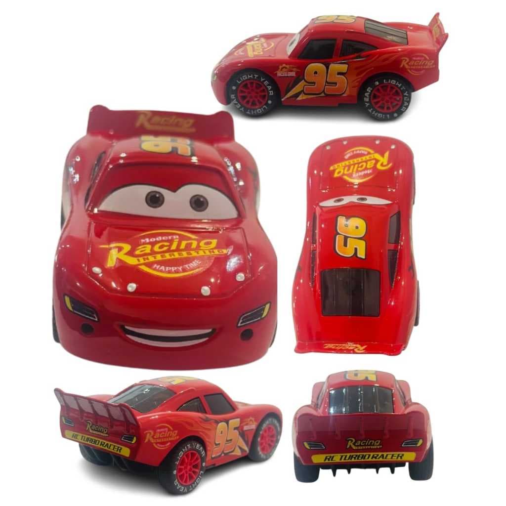 Carrinho de Ferro e Fricção Relâmpago Mcqueen Carros 12x4x5cm