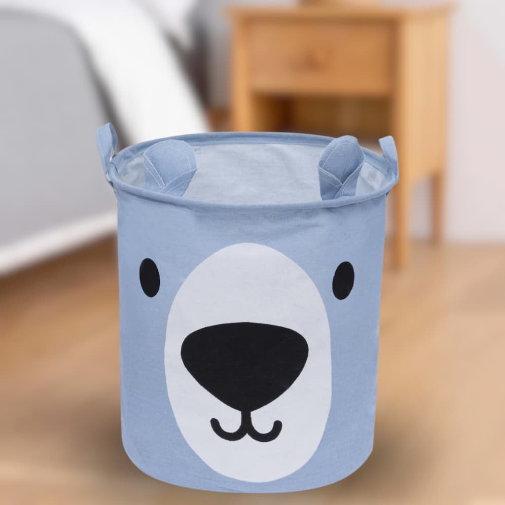 Cesto de Roupas Infantil Dobrável Estampa Panda – Organizador Quarto ou Banheiro 35x40cm