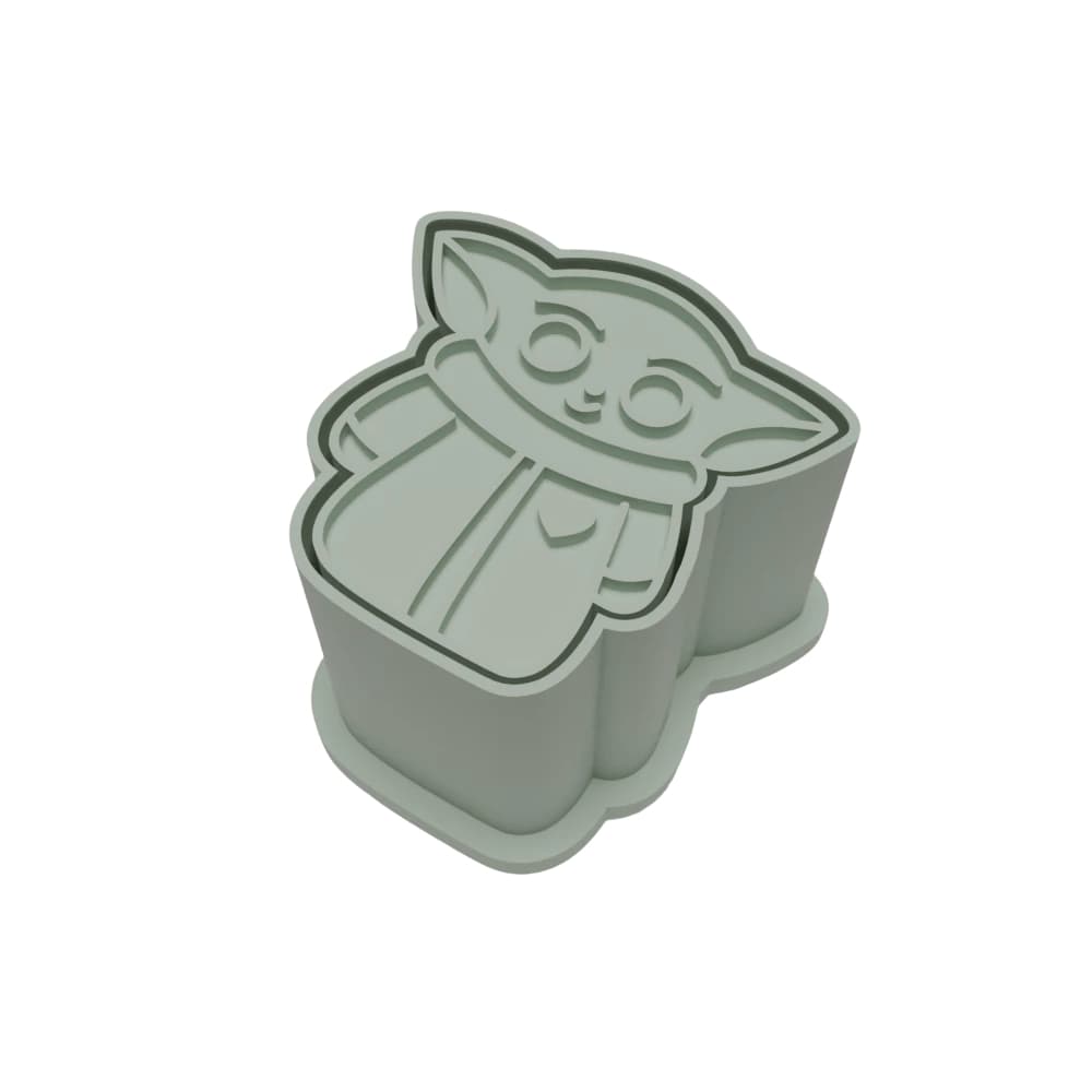 Ejetor Modelador Doces STARWARS BABY YODA Brigadeiros Docinhos Massa Biscuit Biscoito Resistente Massinha Modelar Pasta