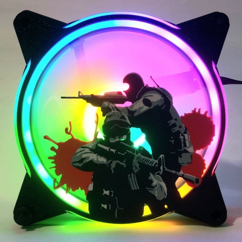 GRADE GRELHA PARA COOLER FAN GRILL 120MM X 120MM PERSONALIZADO COUNTER STRIKE CS PC SETUP GAMER