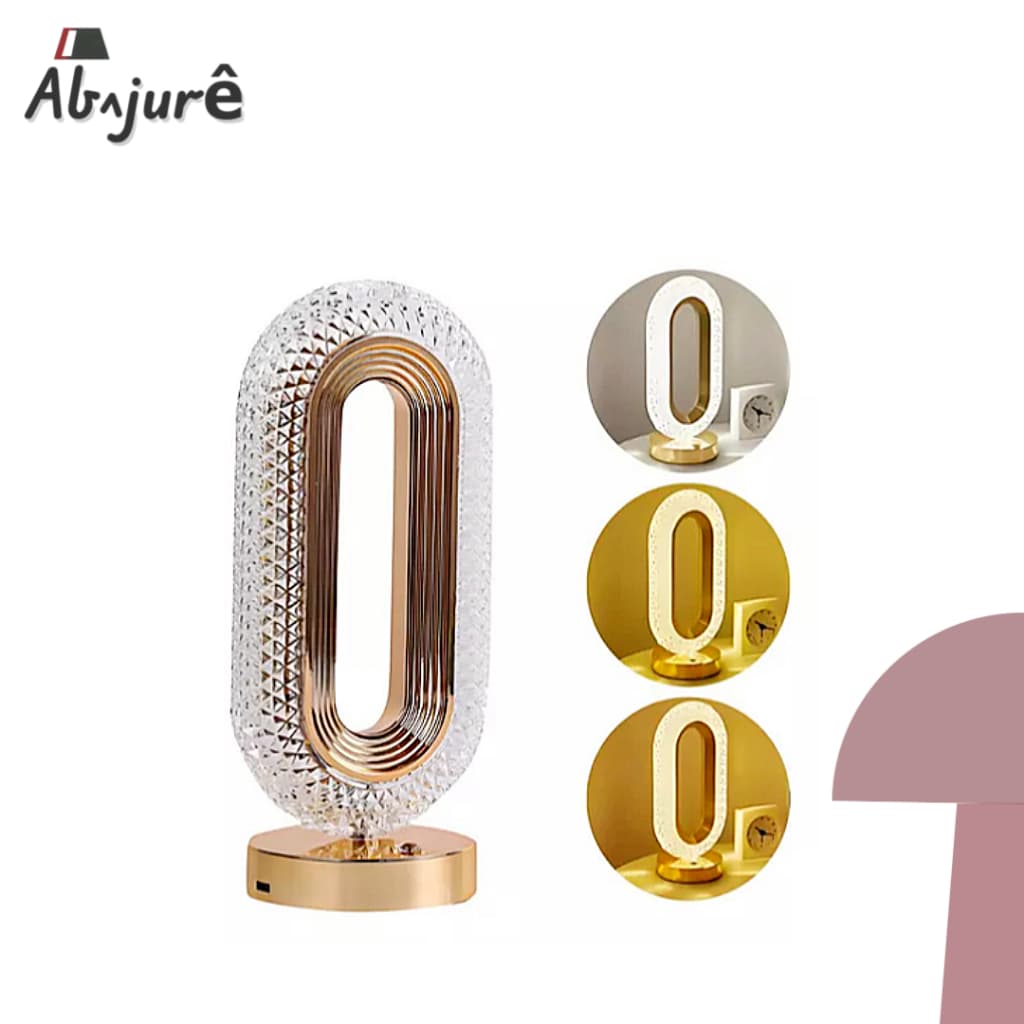 Luminária Mesa Escrevaninha Abajur Cristal Acrílico Diamante Lua Flor LED Cabeceira Quarto Infantil