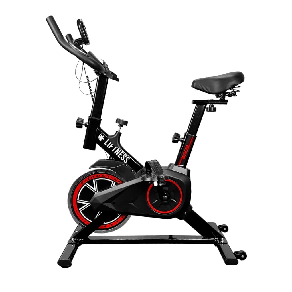 Bicicleta Ergométrica Para Spinning Preto Vermelha Liftness SP50