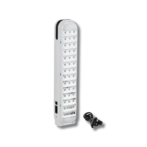 Luz De Emergência Luminária LED 42 LEDs Recarregável Bivolt Automático Branco Frio