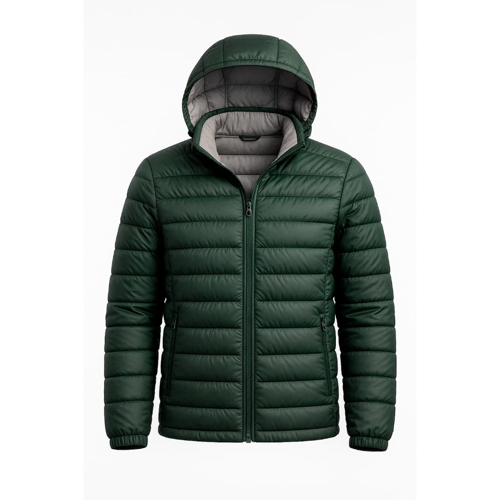 Jaqueta Masculina Impermeável Puffer Casaco Com Capuz
