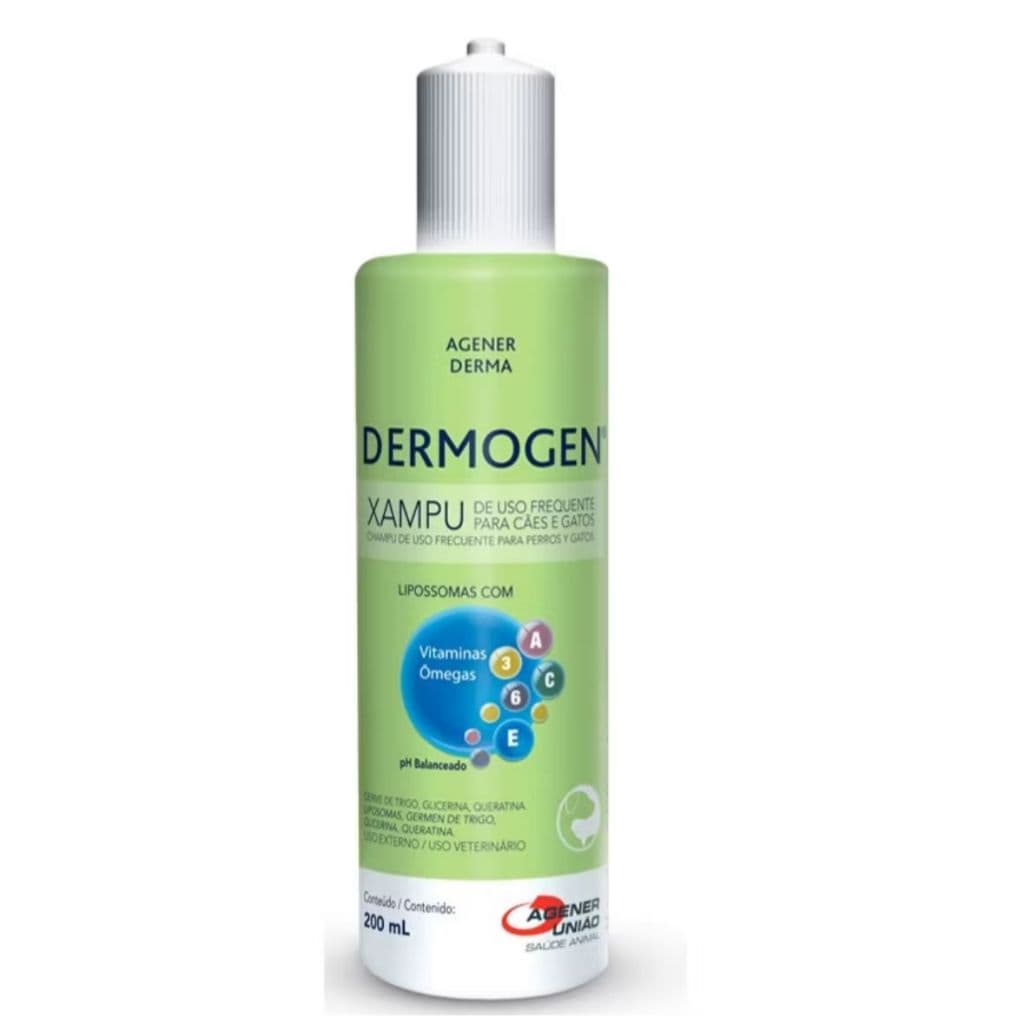 Dermogen Shampoo 200ml para Cães e Gatos - Agener União