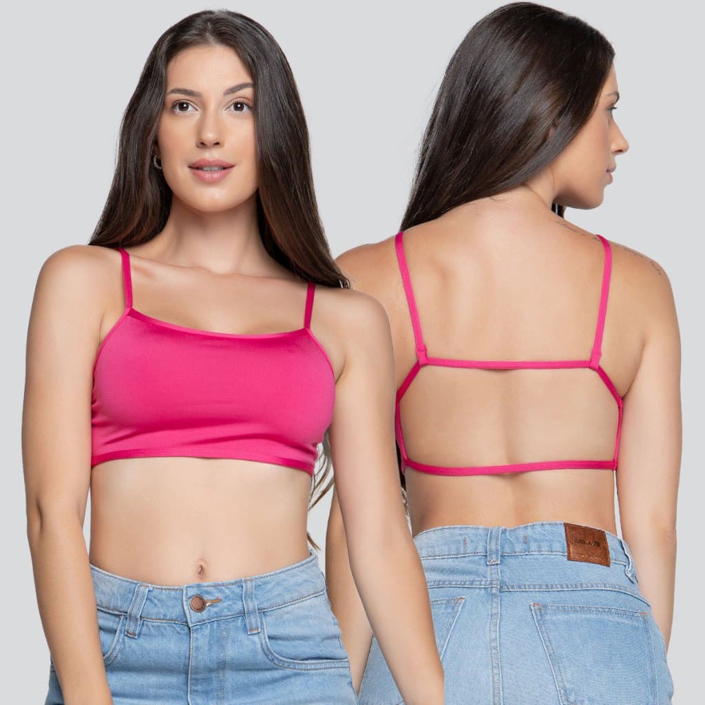 Top Cropped Costa Nua Fitness Feminino Modelo da Gringa Academia Alça Fina Dyeu Modas
