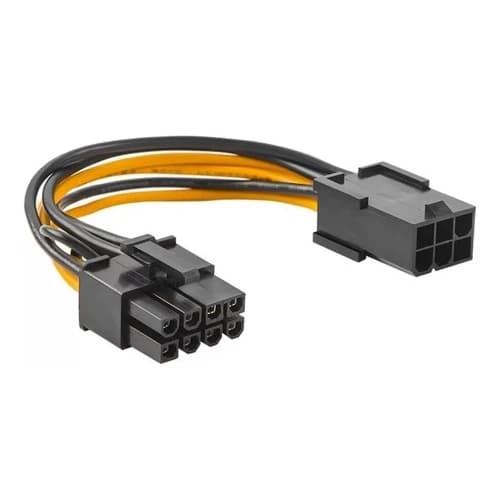 Cabo Adaptador Energia Alimentação Placa De Vídeo 6 Pinos Para 8 Pinos Pci-e PCI Express