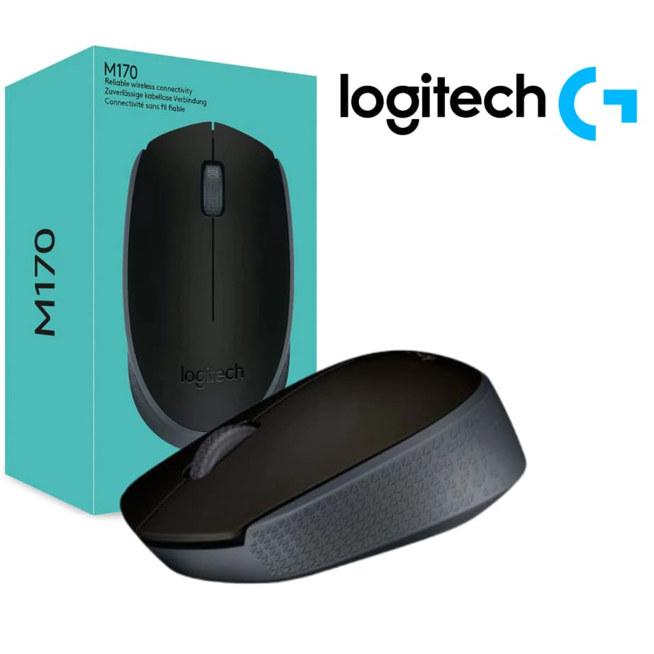 Mouse Logitech M170 Sem Fio preto 1000 DPI para PC e notebook