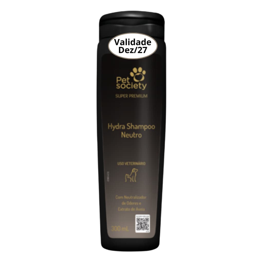 Shampoo Neutro Hydra Super Premium 300ml Pet Society para Cães e Gatos