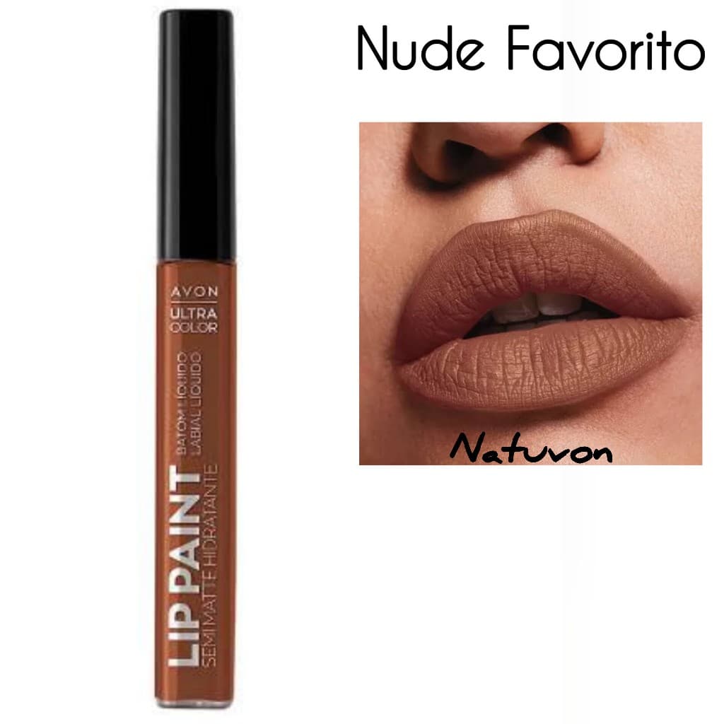 Avon Lip Paint Batom Líquido Semi Matte Cor Nude Favorito 7ml