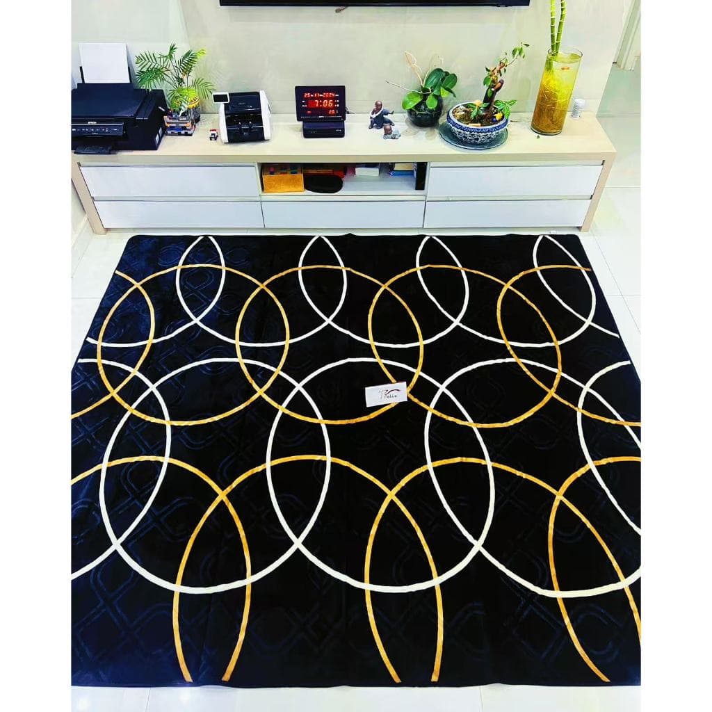 Tapete 2x2.4m Grosso Grande Sala E Quarto Varias Tamanhos E Cores Geometrico Antiderrapante