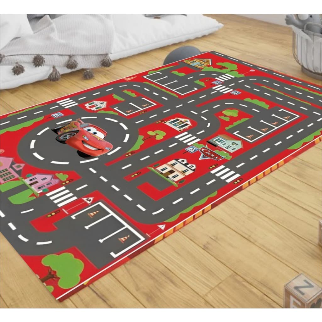 Tapete pista para brincar de carrinho MODELO 2 - Relâmpago Mcqueen 70x100cm - 100x170cm - Leia Descrição