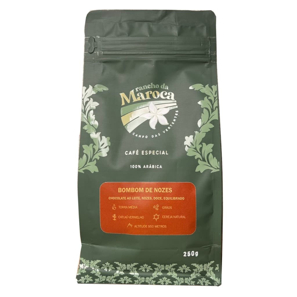 Café Especial em Grãos Rancho da Maroca 100% Arábica 250g - Bombom de Nozes