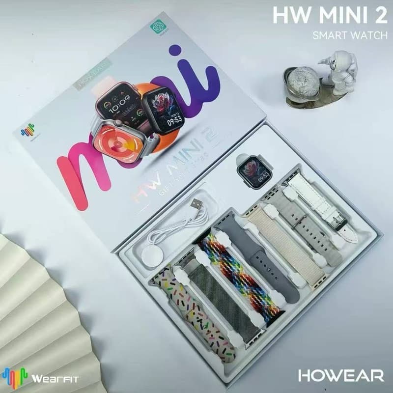 smartwatch HWmini2  (41mm) - Kit com 7 Pulseiras - Compatível iPhone/Android - Relógio Esportivo**