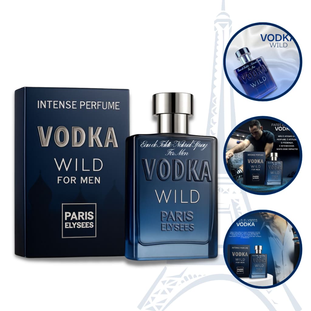 Perfume Masculino Vodka Wild Paris Elysees 100ml Original alta fixação, perfume marcante Importado
