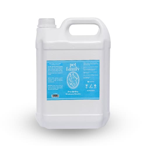 Shampoo Pet Concentrado Pro Brilho Para Cães e Gatos Pelagem Longa Pet Family 5L