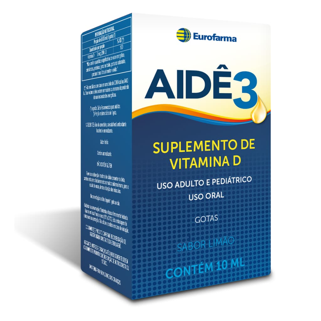 AIDE 3 SUPLEMENTO VITAMINA D SOLUCAO ORAL 10ML