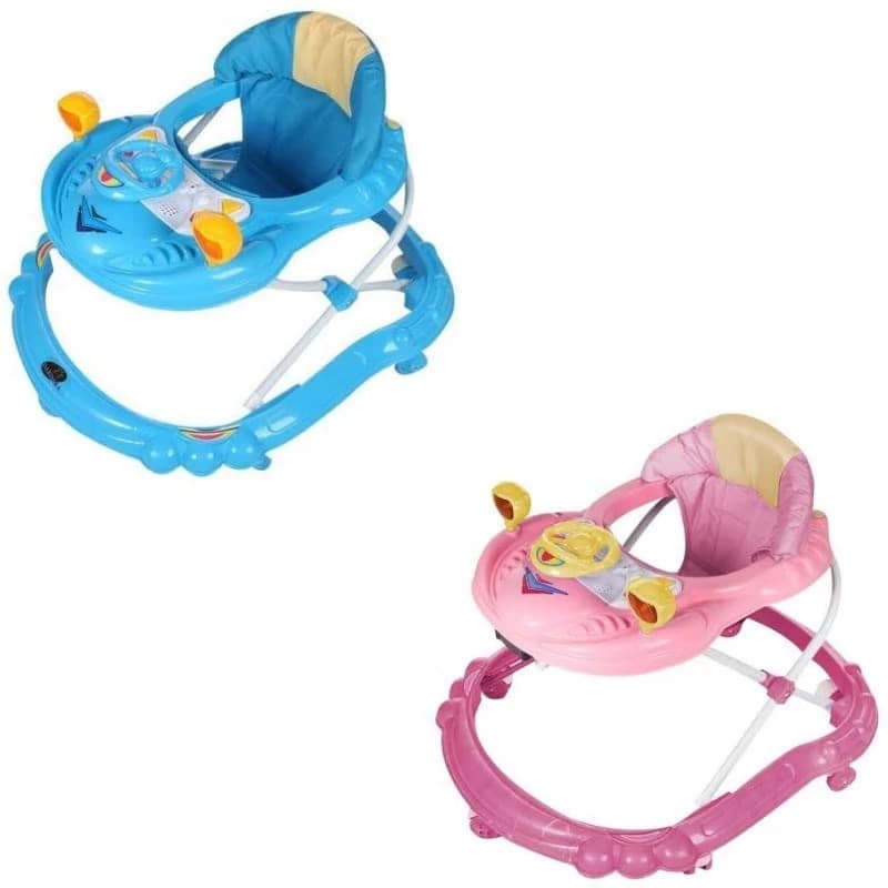Andador Musical e Luz Infantil Bebe Dardara Rosa e Azul