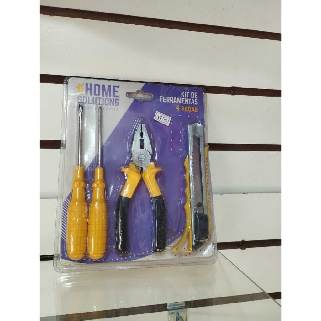 Kit de Ferramentas Multiuso Home Solutions Completo Chaves Alicate Trena Uso Doméstico