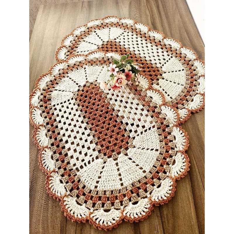 Tapete de Crochê kit com 1 ou 2 Peças | Tapete de Barbante Artesanal para Casa Cozinha Quarto Banheiro