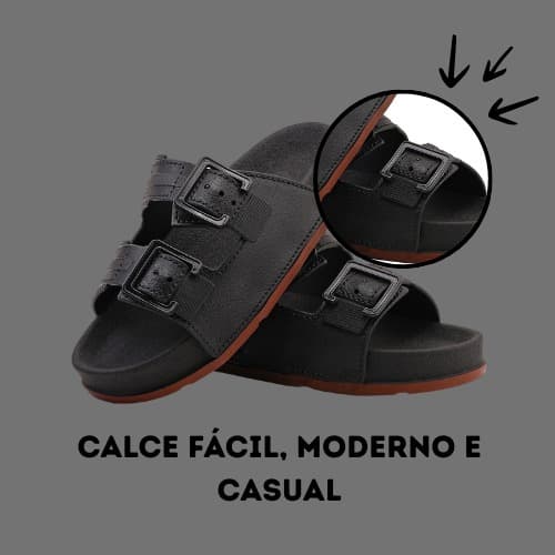 Sandália Masculina Infantil Confortável Calce Fácil Em Duas Opções de Cores Macio E Confortável top