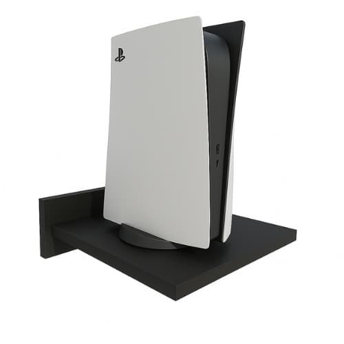 Suporte PS5 de Parede Exclusivo MDF 40x27cm Reforçado Base Premium Playstation 5 Resistente Gamer Otimiza Organiza