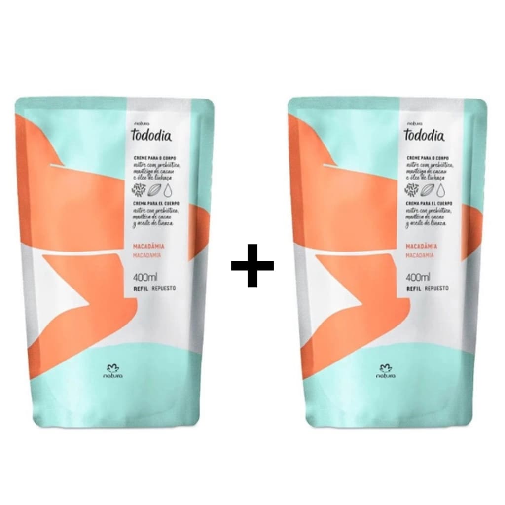 Kit(Combo) Refil Natura Tododia Hidratante Desodorante Corporal - 2 unidades de Refil 400 ml(Escolha sua fragrância)