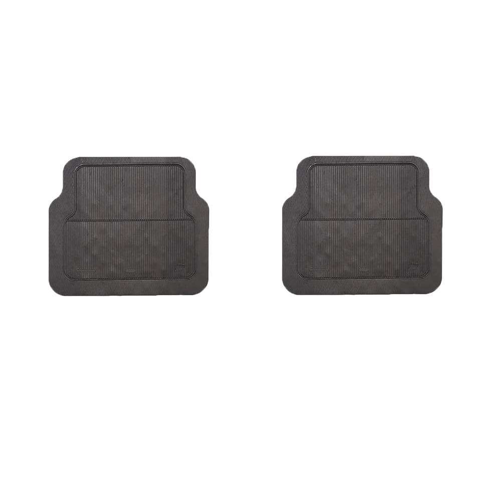 Tapete Automotivo Borracha Pvc Traseiro Carro Modelo Munique Universal 2 Peças (Par) Preto
