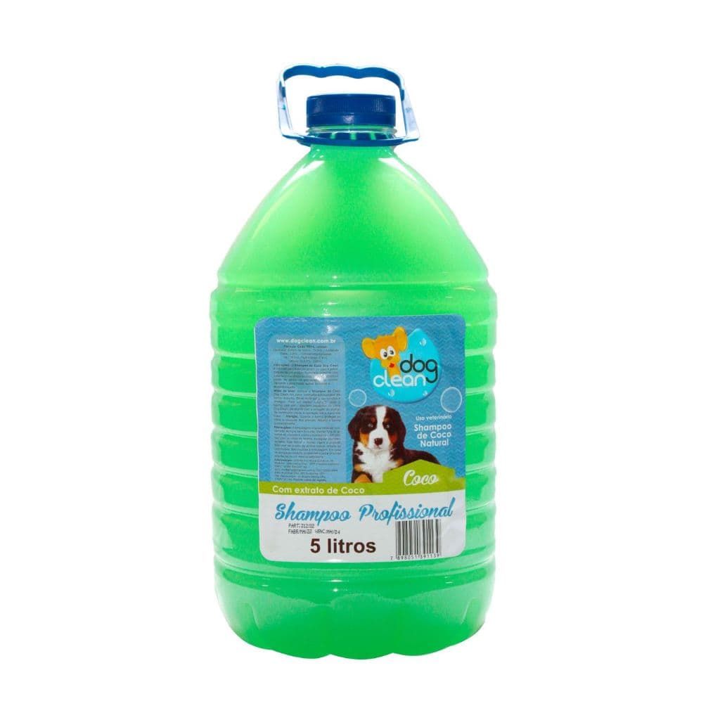 shampoo dog clean coco 5 litros para cães e gatos