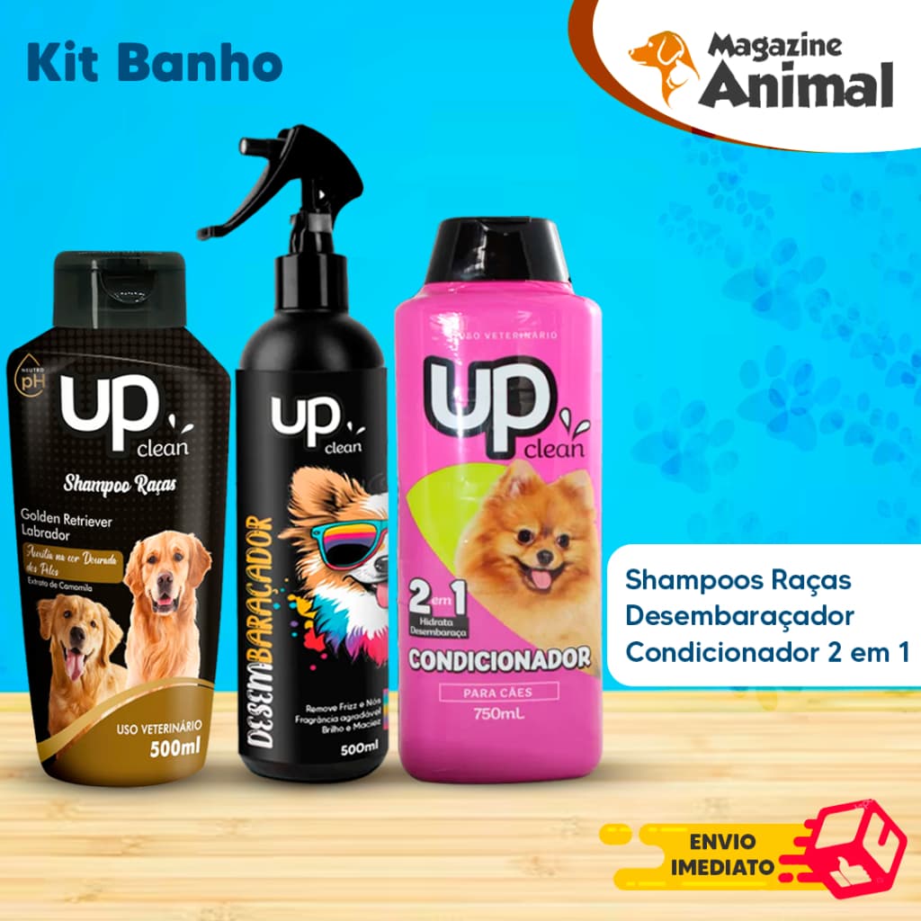 Kit banho Shampoo Para Cachorro pet Shampoo para cães Golden-labrador + Desembaraçador+Condicionador
