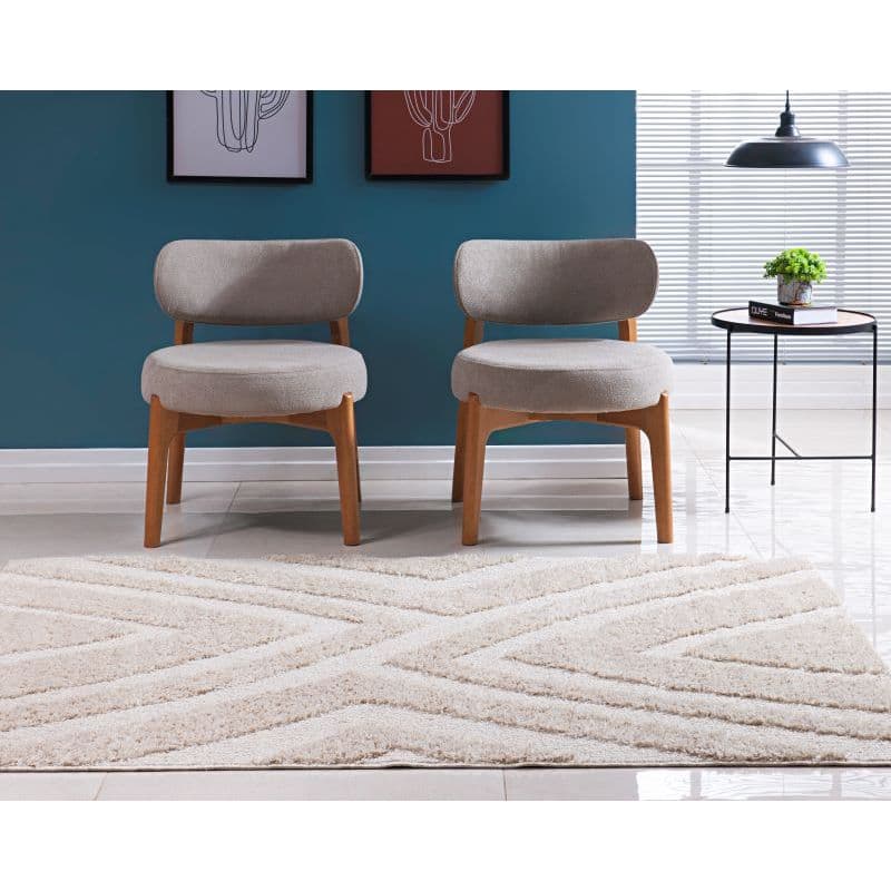 Tapete Jazz 1,50 X 2,00 Sala Quarto Toque Macio Alto Baixo Relevo 100% Antiderrapante Oasis
