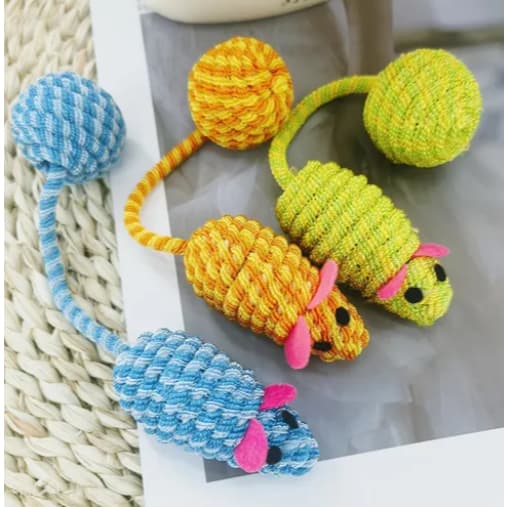 Brinquedo Para Gatos Ratinho De Poliéster Arranhador ou Ratinho com Catnip