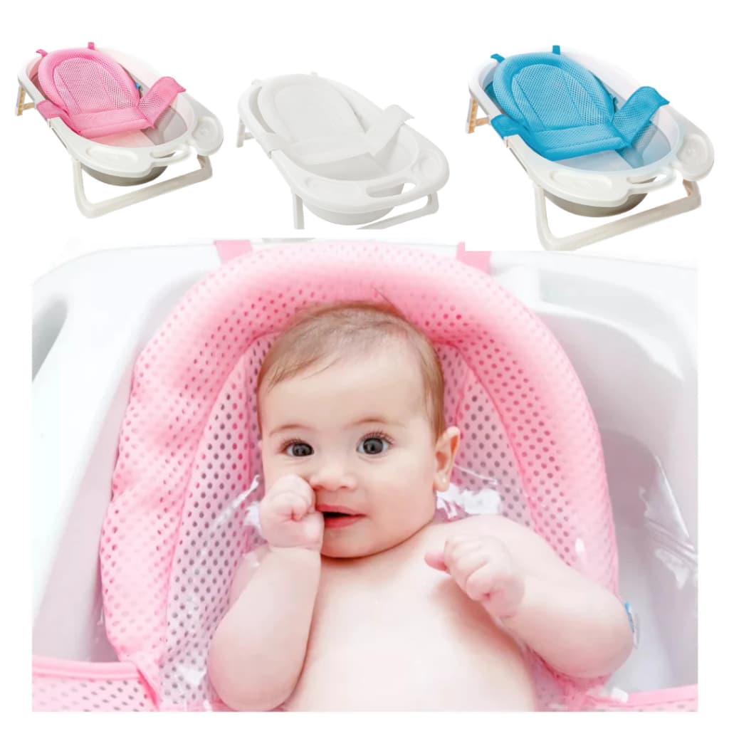 Rede de Banho para Banheira Bebê Infantil PREMIUM– Ajustável, Antiderrapante e Macia BABY PIL