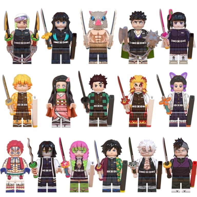 Bloco de Montar Demon Slayer Tipo Lego (Kimetsu no Yaiba)