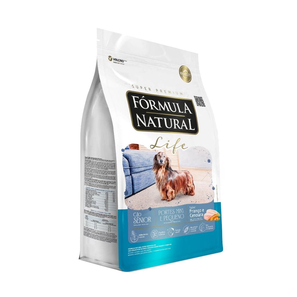 Ração Fórmula Natural Life Cães Sênior Porte Mini e Pequeno 10,1kg Adimax