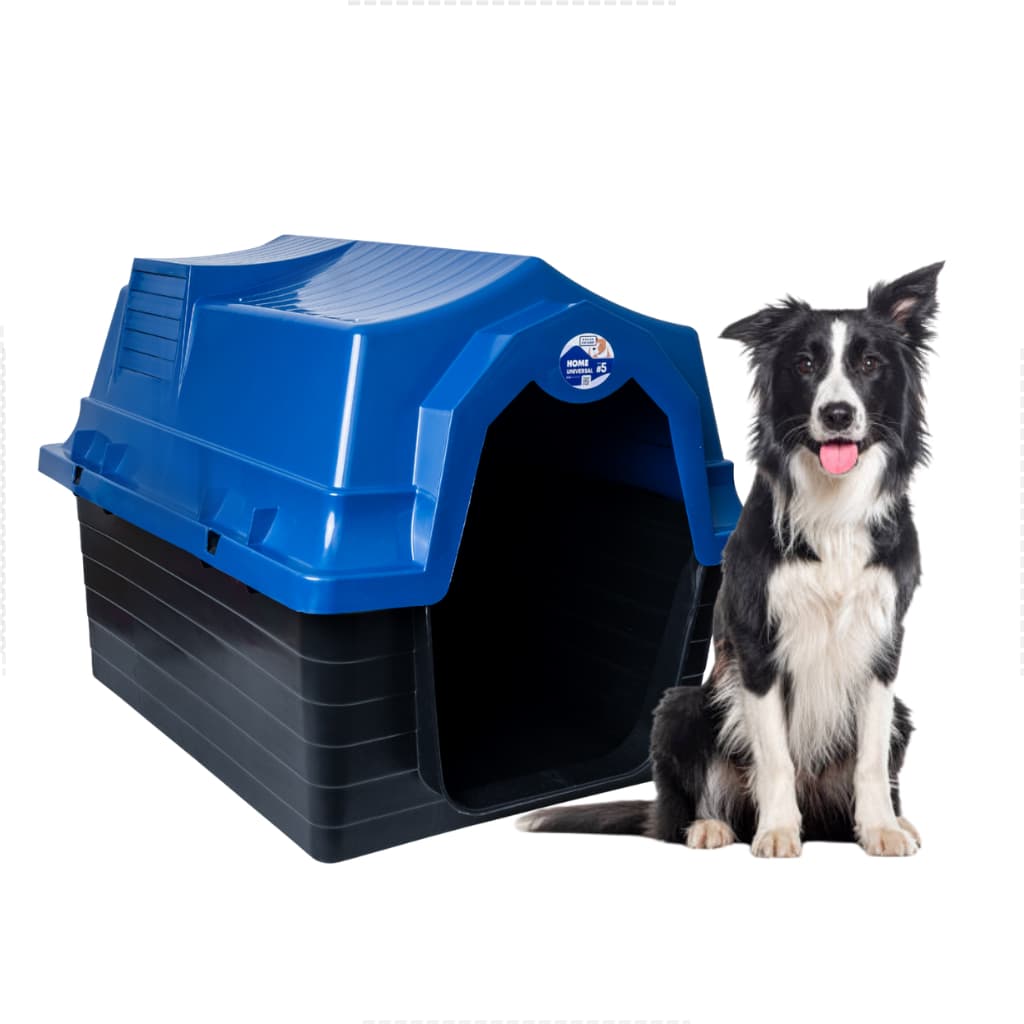 Casinha de Cachorro Grande N5 Azul Casa Pet Com Proteção Raios UV Desmontavel Resistente