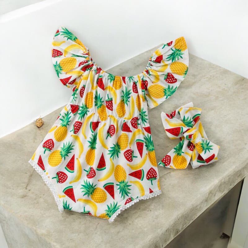 body bebê menina frutas frutinhas 100% algodão roupa infantil