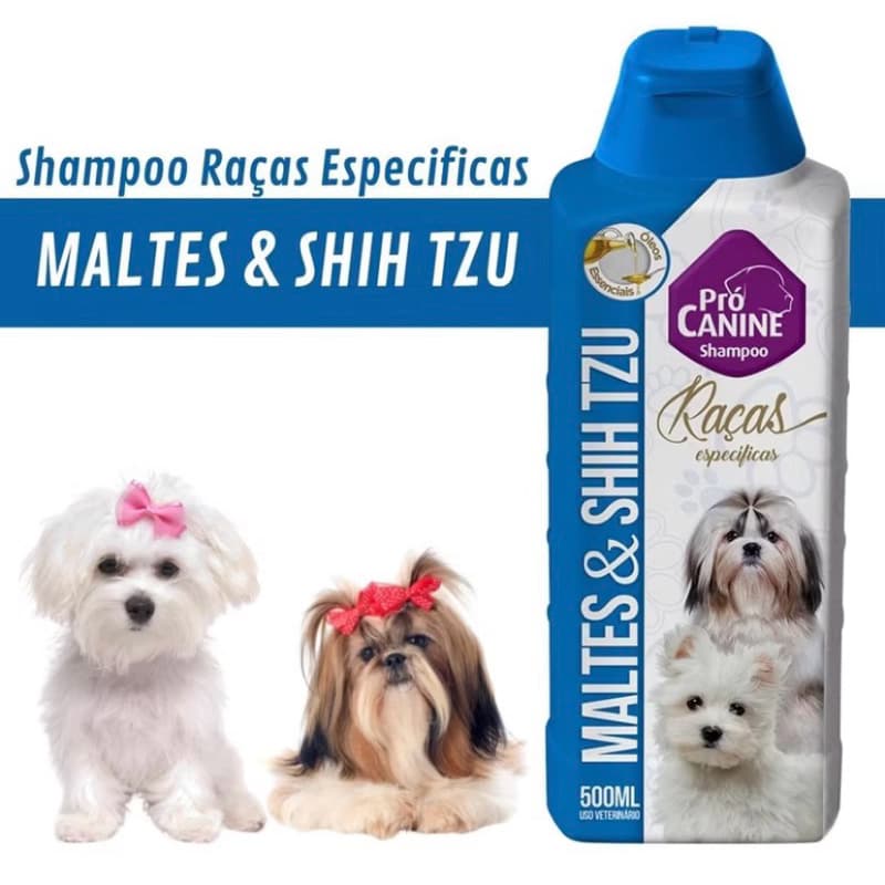Shampoo Para Cachorro Raças Maltês E Shih~Tzu PróCanine 500 ml