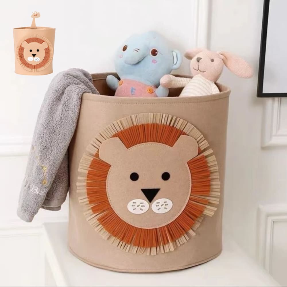Cesto infantil  Organizador Multiuso Tecido Dobrável Roupa Brinquedos Quarto Banheiro