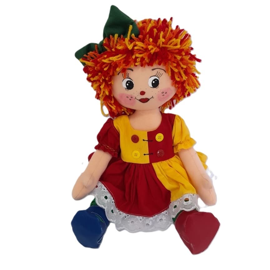 Boneca Emília Estruturada/Articulada 43cm - Roupa Removível