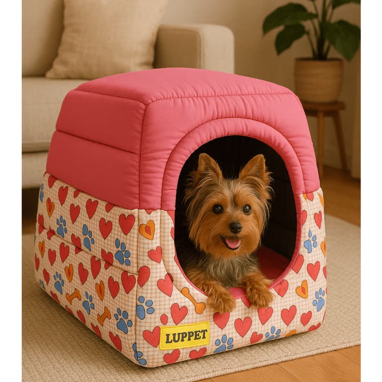 Cama Casinha Toca Iglu Pet Almofada 2x1 Cachorros Gatos Luxo Luppet  M