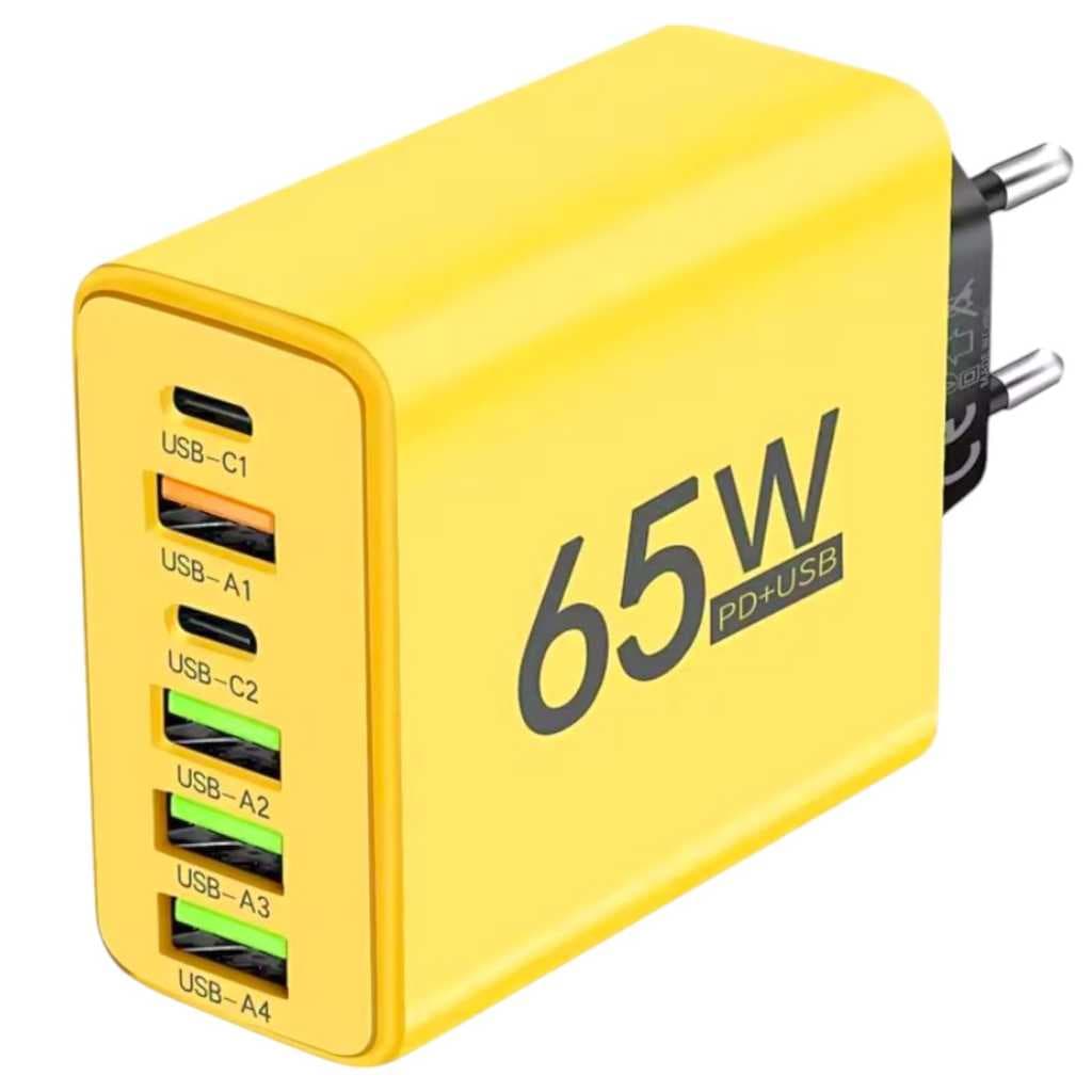 Fonte Carregador Turbo Power 65W Anti aquecimento para Celular IOS Carga ultra Rápida