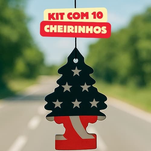 Kit 10 Cheirinhos Carro Novo Odorizador Potente Aroma Suave Fácil Uso Longa Duração Para Carros