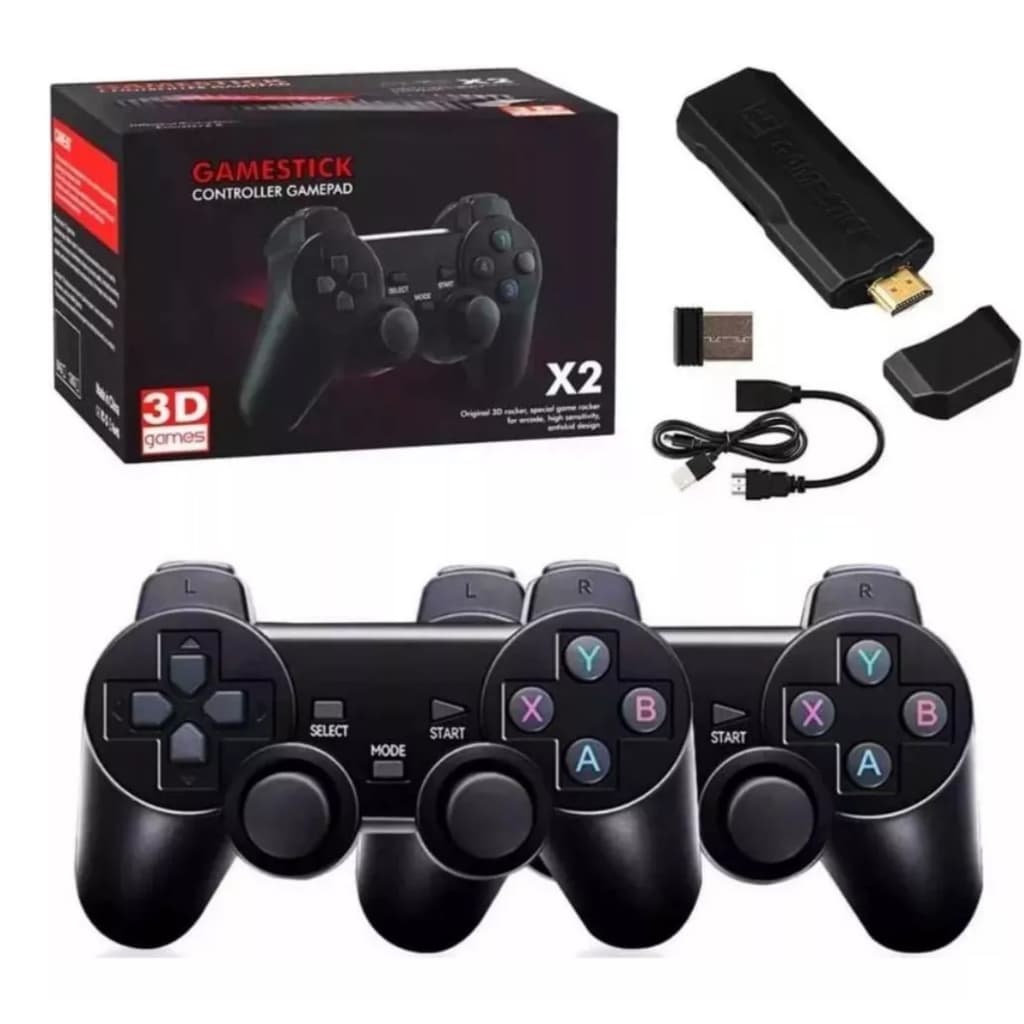 Vídeo Game Retrô Stick 3d 128gb 50 Mil Jogos 2 Controles