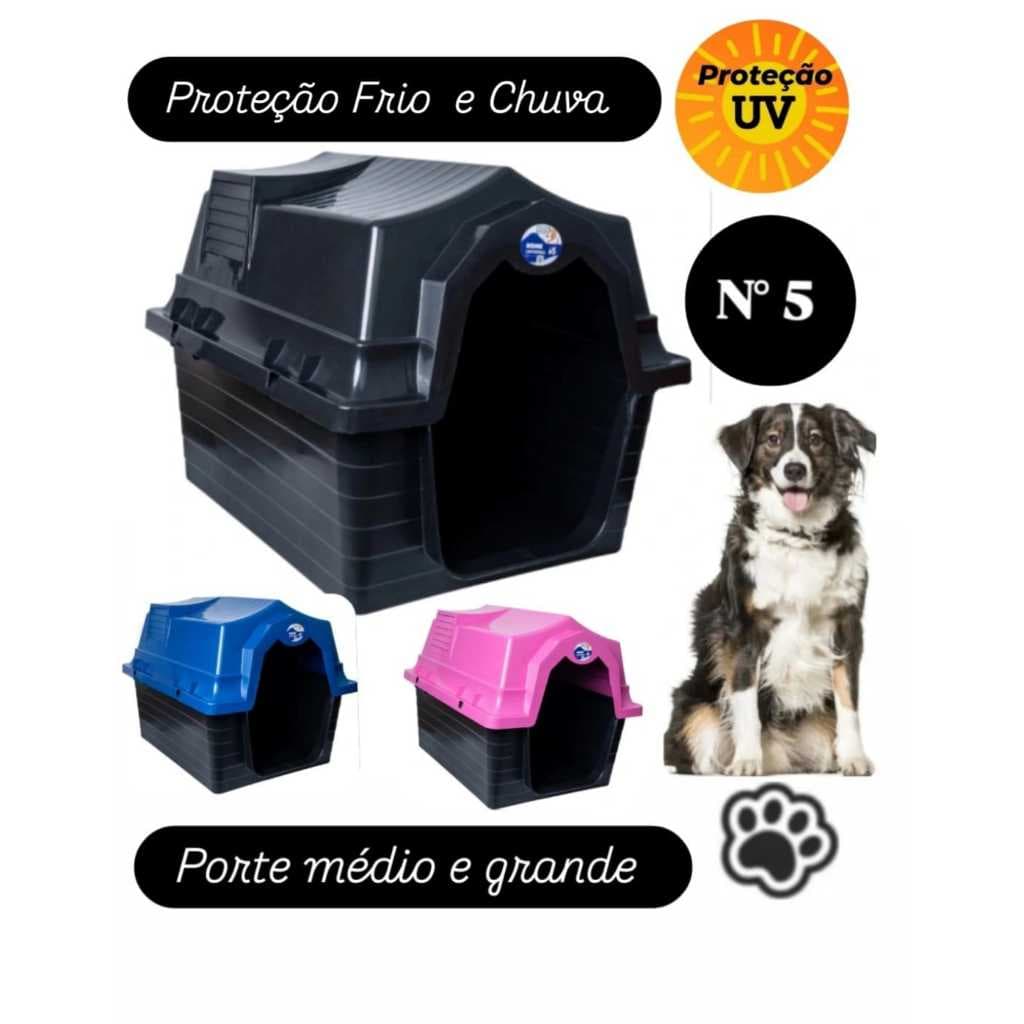 Casa Casinha PET Cachorro Grande N5 Casa Pet de Plástico Com Proteção Raios UV