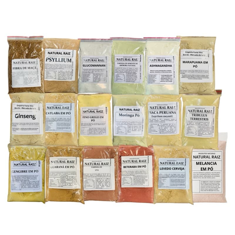 Kit Supremo Energético 18 Produtos Naturais - Pré Treino