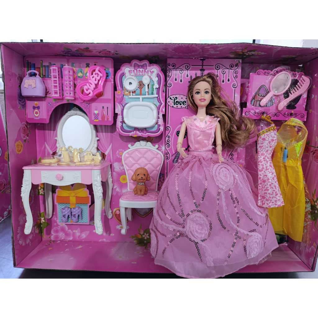 Brinquedo Boneca Bella Com Acessórios Articulada Menina