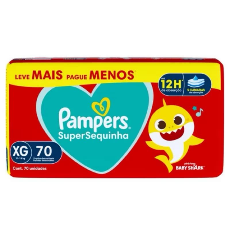 Fralda Pampers Super Sequinha XG 70 Unidades