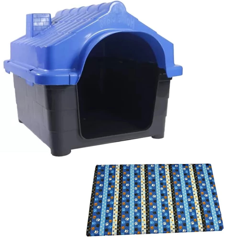 Casa Casinha Plástica Resistente Com Colchonete Para Cachorro Cães Rino Pet N°4 Porte Médio Mec Pet.