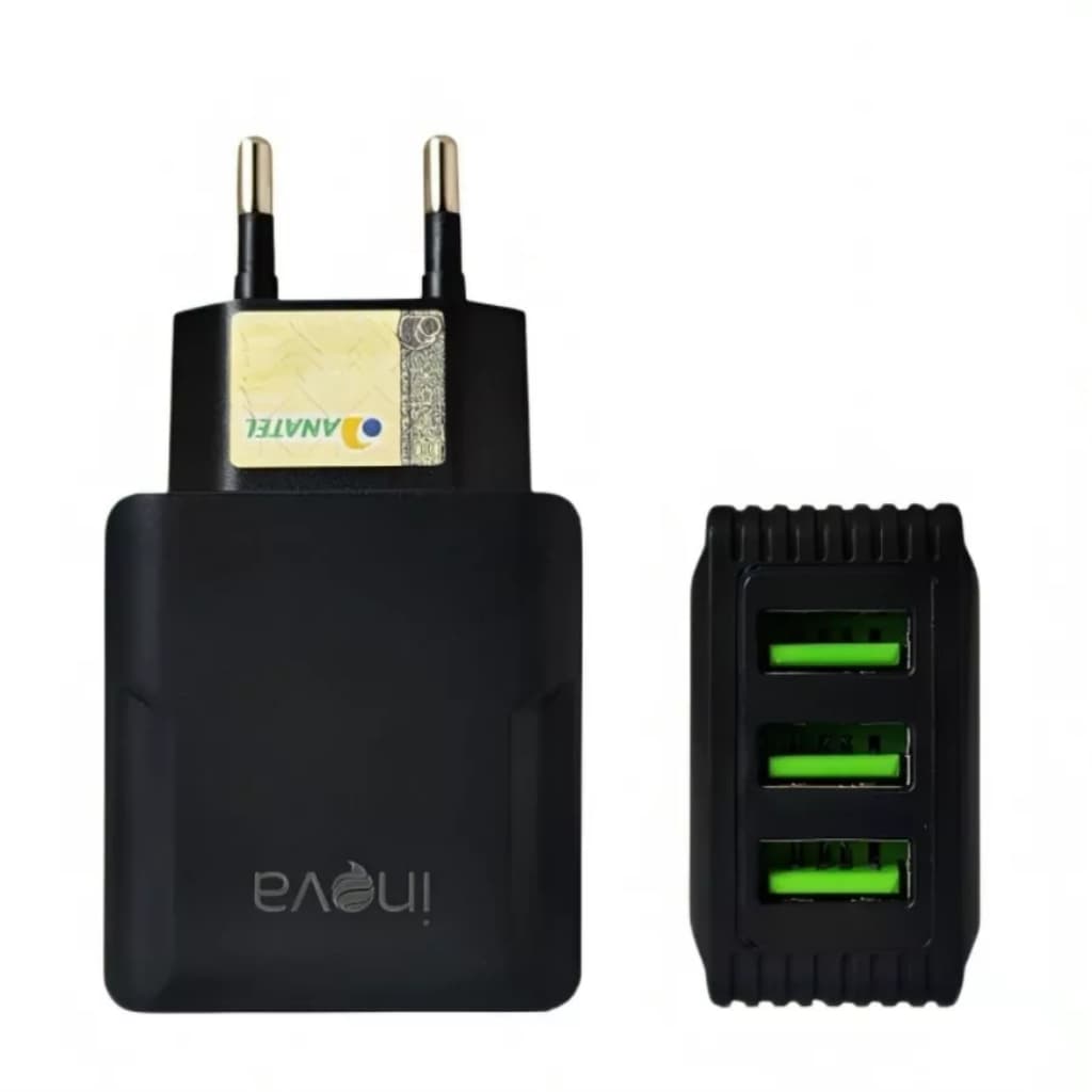 Carregador Triplo Rápido 5.1 Amperes 25.5 Watts 3 USB Saídas